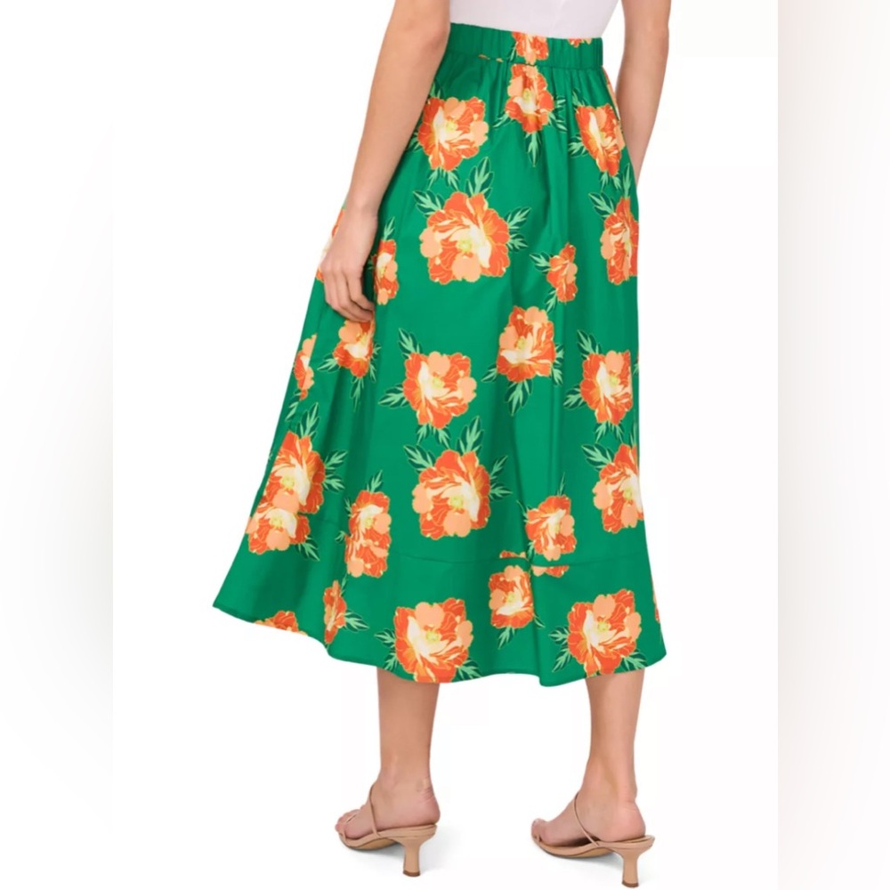 CeCe Floral Skirt Set~peony blooms~Peach Rust - Picture 5 of 9